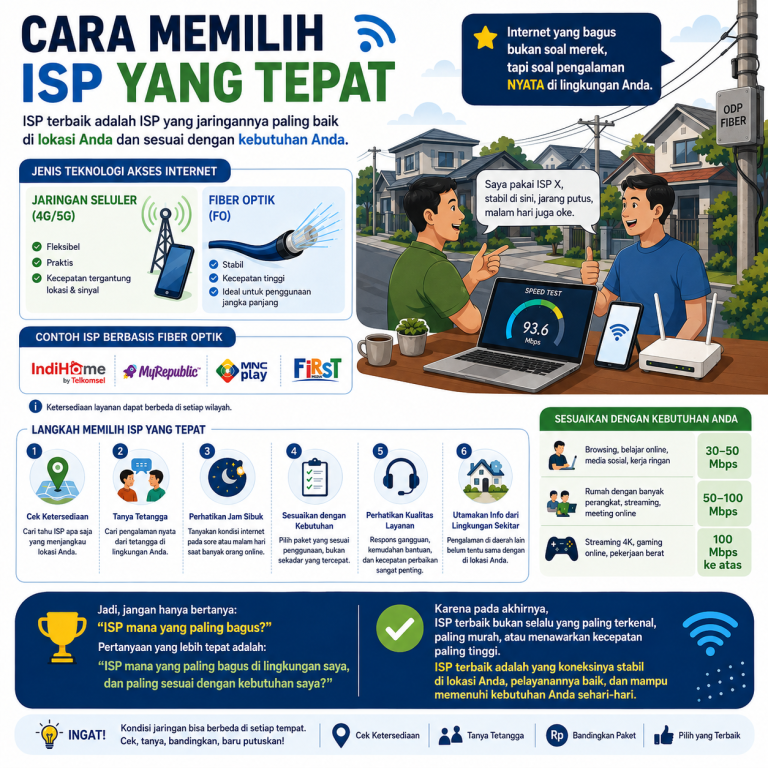 Cara memilih ISP rumahan